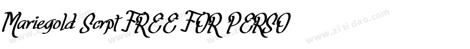 Mariegold Scrpt FREE FOR PERSONAL USE字体转换